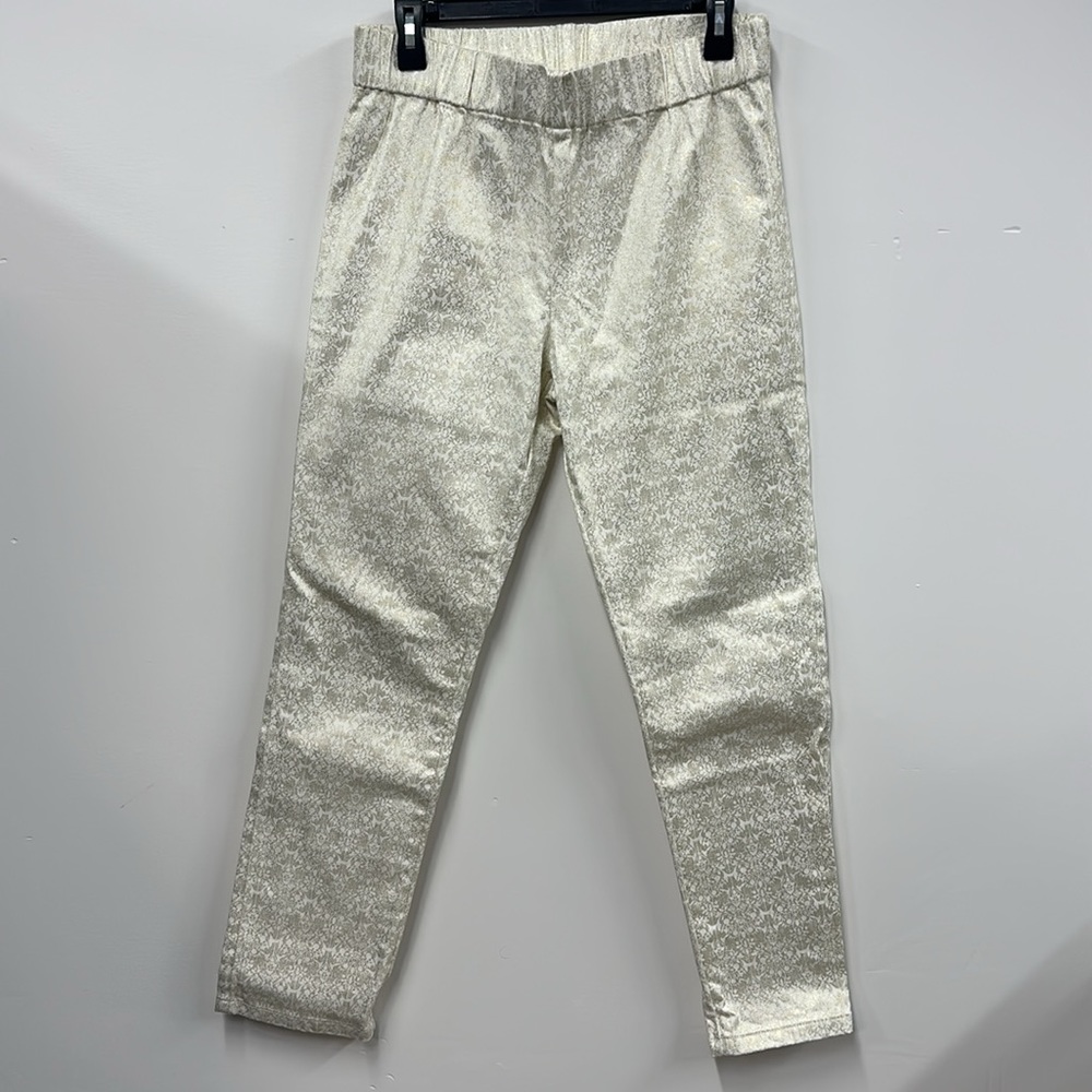 Soft Surroundings Midas Touch Pants gold white m
